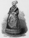 Costumes bretons. : Femme de scaer.ブルターニュ地方の民族衣装 scaerの女