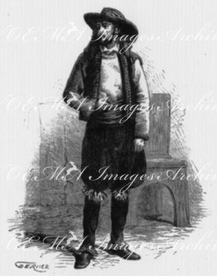 Costumes bretons. : Homme de plouare. ブルターニュ地方の民族衣装 plouareの男