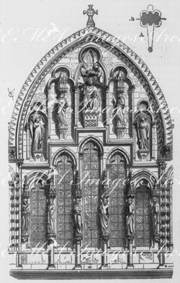 Pignons de l'église de Vézelay. ヴェズレーの教会の切妻