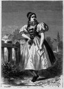 Costumes de l'empire d'autriche : Hongroise. オーストリア帝国の民族衣装 ハンガリーの女