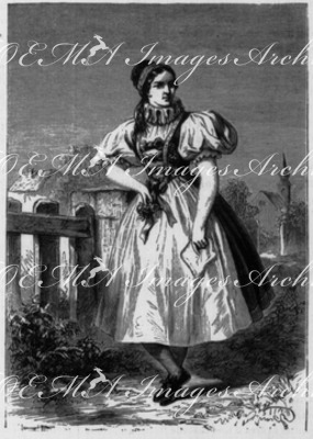 Costumes de l'empire d'autriche : Hongroise. オーストリア帝国の民族衣装 ハンガリーの女