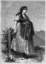 Costumes de l'empire d'autriche : Femme morave. オーストリア帝国の民族衣装 モラビアの女