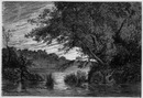 "Le lac de Némi, tableau de Corot." 「ネミ湖」、コロー画