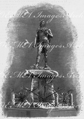 "Ambiorix, statue de M. Bertin." 「Ambiorix」、ベルタン作の彫像