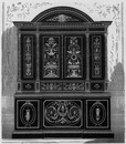 "Armoire en ébène style Louis XVI,  M. Beurdeley." ブルドレ社製のルイ16世様式の黒檀のキャビネット
