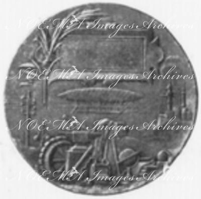 La frappe de notre médaille.Revers.1900年博 わが国のメダル鋳造 裏