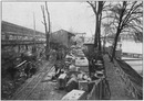 Le prolongement des lignes de la Cie d'Orléans.- Chantier du pont Sully.1900年博 オルレアン会社新線の延長 － スリー橋の工事現場