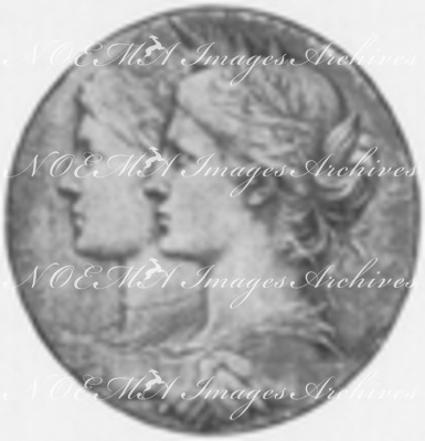 La jeunesse française a Chevreul.Médaille de Roty.1900年博 ヴェルサイユ美術館の創設、ドゥポーリスによる