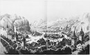 Vue panoramique du village suisse à l'Exposition de 1900.1900年博 1900年博覧会のスイス村全景