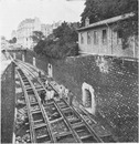 "La ligne Courcelles-Champ-de-Mars.Execution sur forme de terre de la voute du tunnel, à la traversée des lignes d'Auteuil." 1900年博 クールセル・シャン・ド・マルス線 オートイユ線のトンネルのヴォールトの道床上工事