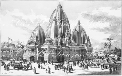 L'Inde française a l'Exposition de 1900.- Pagode de Vischnou.- Parc de Trocadéro.(D'après la maquette de l'architecte M.Simil.) 1900年博 1900年博覧会でのフランス領インド － ヴィシュヌーの寺院 － トロカデロ会場 （建築家シミル氏の模型より）