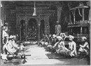 L'Inde française à l'Exposition de 1900.- Cérémonie religieuse dans le temple de Vischnou.1900年博 1900年博覧会でのフランス領インド － ヴィシュヌーの寺院での宗教セレモニー