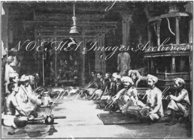 L'Inde française à l'Exposition de 1900.- Cérémonie religieuse dans le temple de Vischnou.1900年博 1900年博覧会でのフランス領インド － ヴィシュヌーの寺院での宗教セレモニー