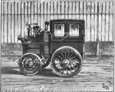 L'automobilisme en 1900.- Petit omnibus pour le service des gares.1900年博 1900年のオートモビリズム － 駅を結ぶ小乗合車