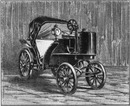 Voiture spéciale pour l'apprentissage des cochers.1900年博 運転手養成用の特別車