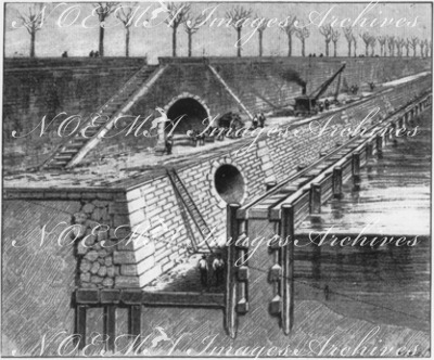 Modifications des ports de la Seine. 1900年博 セーヌ河岸の改修