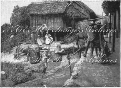 Les explorations au XIXe siècle.- Un village de Tamatave à Tananarive.1900年博 19世紀の探検 － タマターヴとタナナリーヴ間にある村